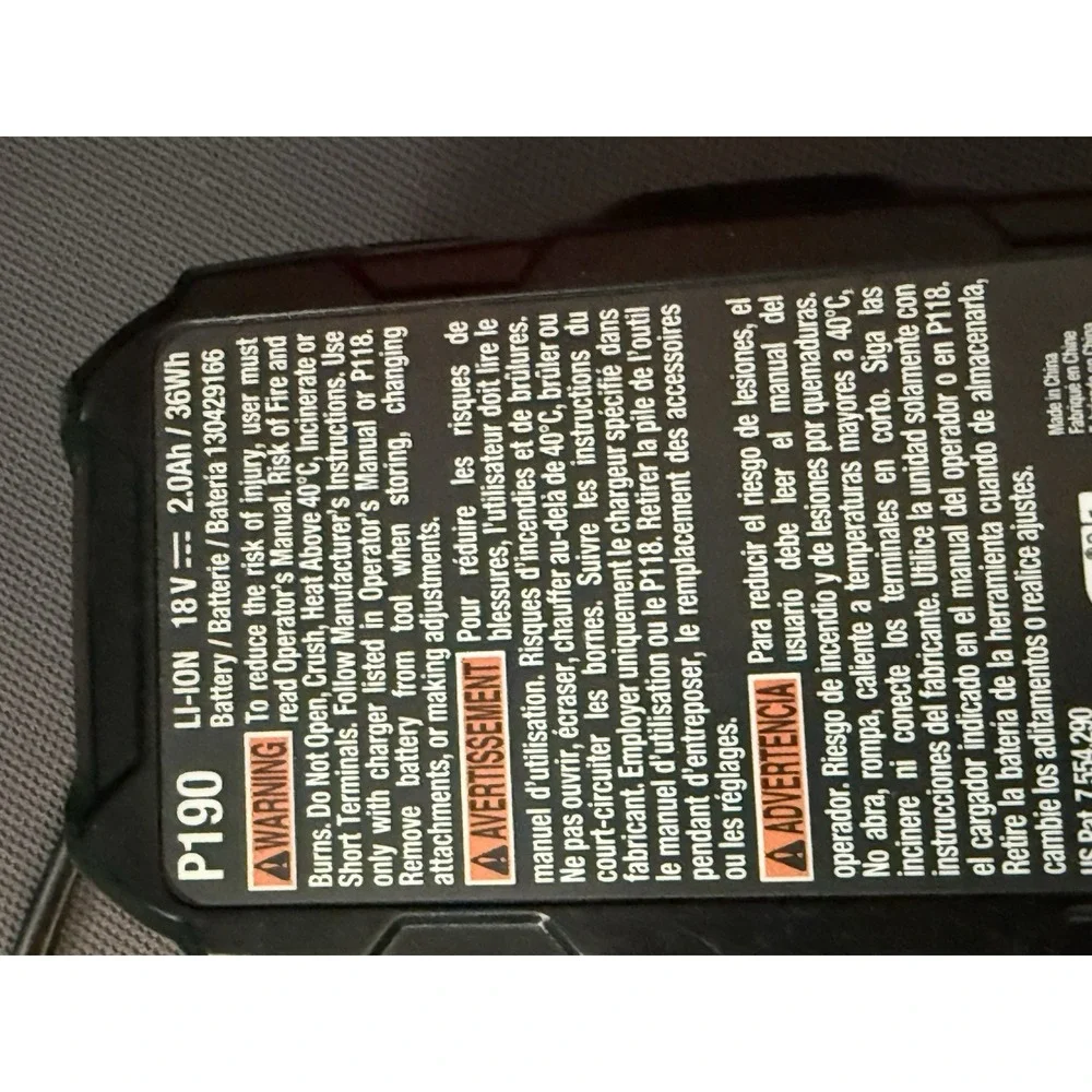 Genuine Ryobi 18V ONE+ 2Ah OEM Lithium With‎ Charger , Good Condition